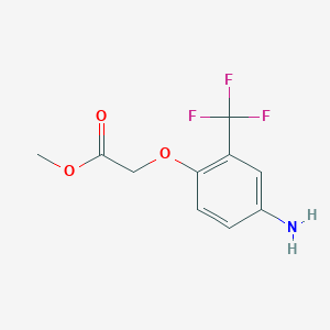 molecular formula C10H10F3NO3 B7868895 Methyl 2-[4-amino-2-(trifluoromethyl)phenoxy]acetate 