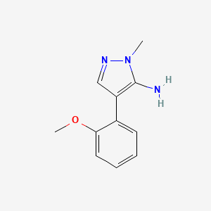 molecular formula C11H13N3O B7868955 4-(2-Methoxyphenyl)-1-methyl-1H-pyrazol-5-amine 