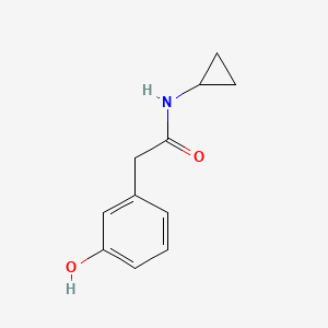 molecular formula C11H13NO2 B7869021 N-cyclopropyl-2-(3-hydroxyphenyl)acetamide 