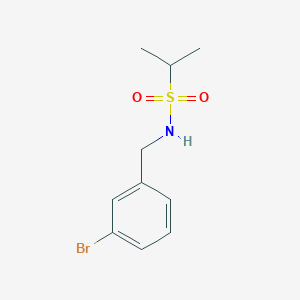molecular formula C10H14BrNO2S B7869098 N-[(3-bromophenyl)methyl]propane-2-sulfonamide 