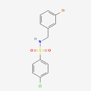 molecular formula C13H11BrClNO2S B7869105 N-(3-Bromobenzyl)-4-chlorobenzenesulfonamide 