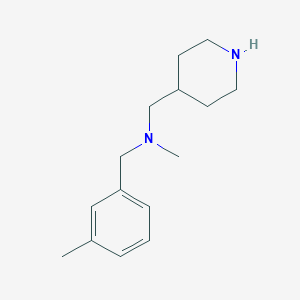 molecular formula C15H24N2 B7869109 Methyl[(3-methylphenyl)methyl][(piperidin-4-yl)methyl]amine 