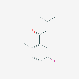 molecular formula C12H15FO B7869503 1-(5-fluoro-2-methylphenyl)-3-methylbutan-1-one 