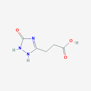 molecular formula C5H7N3O3 B7869531 3-(5-oxo-1,2-dihydro-1,2,4-triazol-3-yl)propanoic acid 