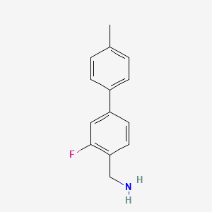 molecular formula C14H14FN B7869753 [2-fluoro-4-(4-methylphenyl)phenyl]methanamine 