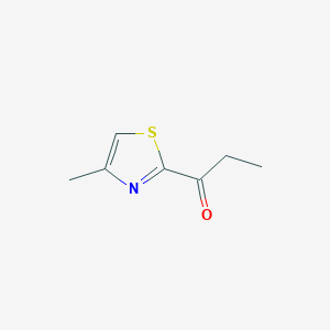 molecular formula C7H9NOS B078703 4-Methyl-2-propionylthiazole CAS No. 13679-83-9