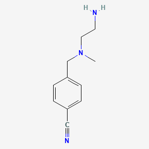 molecular formula C11H15N3 B7870485 4-{[(2-Amino-ethyl)-methyl-amino]-methyl}-benzonitrile 