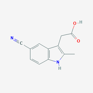 molecular formula C12H10N2O2 B078706 5-Cyano-2-methylindole-3-acetic acid CAS No. 13218-36-5