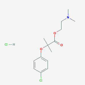 molecular formula C14H21Cl2NO3 B078709 2-(Dimethylamino)ethyl 2-(4-chlorophenoxy)-2-methylpropionate hydrochloride CAS No. 14666-84-3