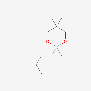 molecular formula C12H24O2 B078712 2,5,5-Trimethyl-2-(3-methylbutyl)-1,3-dioxane CAS No. 13273-85-3