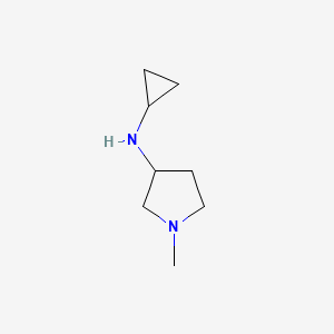 molecular formula C8H16N2 B7871288 N-cyclopropyl-1-methylpyrrolidin-3-amine 
