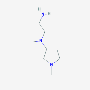 molecular formula C8H19N3 B7871292 N1-methyl-N1-(1-methylpyrrolidin-3-yl)ethane-1,2-diamine 