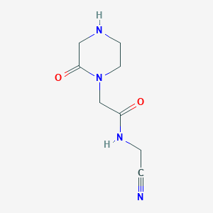 molecular formula C8H12N4O2 B7871362 N-(cyanomethyl)-2-(2-oxopiperazin-1-yl)acetamide 