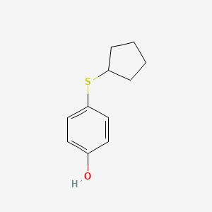 molecular formula C11H14OS B7871698 4-(Cyclopentylsulfanyl)phenol 