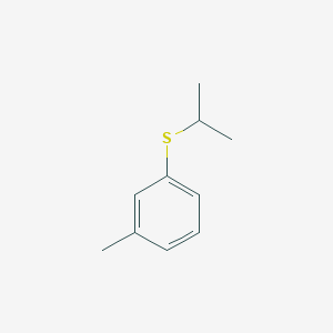 molecular formula C10H14S B078718 Benzene, 1-methyl-3-((1-methylethyl)thio)- CAS No. 14905-80-7