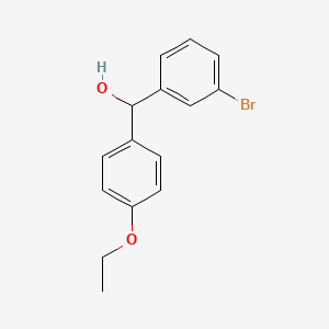 molecular formula C15H15BrO2 B7871862 (3-Bromophenyl)(4-ethoxyphenyl)methanol 