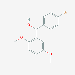 molecular formula C15H15BrO3 B7871867 (4-Bromophenyl)(2,5-dimethoxyphenyl)methanol 