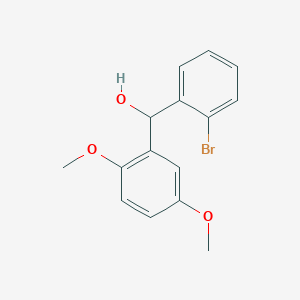 molecular formula C15H15BrO3 B7871868 (2-Bromophenyl)(2,5-dimethoxyphenyl)methanol 
