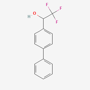 molecular formula C14H11F3O B7871920 alpha-(Trifluoromethyl)biphenyl-4-methanol 