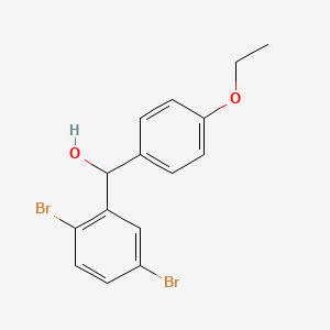 molecular formula C15H14Br2O2 B7871958 (2,5-Dibromophenyl)(4-ethoxyphenyl)methanol 
