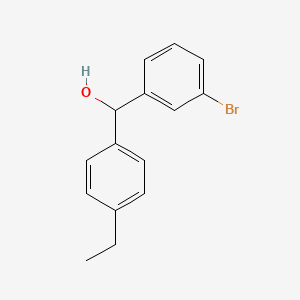 molecular formula C15H15BrO B7872243 (3-Bromophenyl)(4-ethylphenyl)methanol 