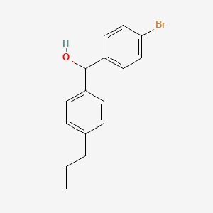 molecular formula C16H17BrO B7872261 4-Bromo-4'-n-propylbenzhydrol 