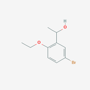 molecular formula C10H13BrO2 B7872395 1-(5-Bromo-2-ethoxyphenyl)ethan-1-ol 