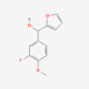 molecular formula C12H11FO3 B7872440 3-Fluoro-4-methoxyphenyl-(2-furyl)methanol 