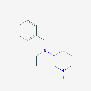 molecular formula C14H22N2 B7872913 Benzyl-ethyl-piperidin-3-yl-amine 
