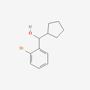 molecular formula C12H15BrO B7873042 Cyclopentyl (2-bromophenyl)methanol 
