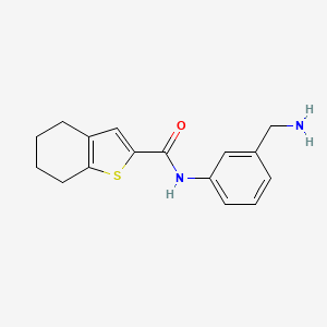 molecular formula C16H18N2OS B7873681 N-(3-(Aminomethyl)phenyl)-4,5,6,7-tetrahydrobenzo[B]thiophene-2-carboxamide 