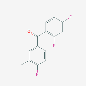 molecular formula C14H9F3O B7873691 3-Methyl-2',4,4'-trifluorobenzophenone 