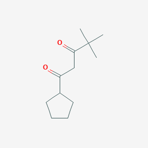 molecular formula C12H20O2 B7873697 1-Cyclopentyl-4,4-dimethylpentane-1,3-dione 