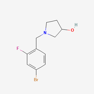 1-[(4-Bromo-2-fluorophenyl)methyl]pyrrolidin-3-ol