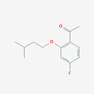 molecular formula C13H17FO2 B7873719 1-(4-Fluoro-2-(isopentyloxy)phenyl)ethanone 