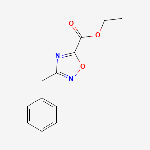 molecular formula C12H12N2O3 B7873825 Ethyl 3-benzyl-1,2,4-oxadiazole-5-carboxylate 