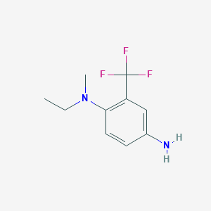 molecular formula C10H13F3N2 B7874040 N1-Ethyl-N1-methyl-2-(trifluoromethyl)benzene-1,4-diamine 