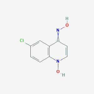 molecular formula C9H7ClN2O2 B078745 6-Chloro-4-(hydroxyamino)quinoline 1-oxide CAS No. 14076-05-2