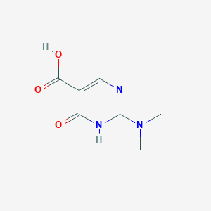 molecular formula C7H9N3O3 B7874641 2-(Dimethylamino)-6-oxo-1,6-dihydropyrimidine-5-carboxylic acid CAS No. 186130-63-2