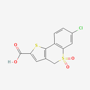 molecular formula C12H7ClO4S2 B7874847 7-chloro-5,5-dioxo-4H-thieno[3,2-c]thiochromene-2-carboxylic acid 