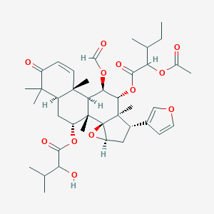 molecular formula C40H54O12 B078751 Heudelottin F CAS No. 11052-31-6