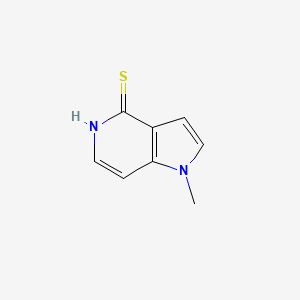 molecular formula C8H8N2S B7875868 1-methyl-1,5-dihydro-4H-pyrrolo[3,2-c]pyridine-4-thione 