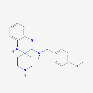 molecular formula C20H24N4O B7875886 N-[(4-methoxyphenyl)methyl]spiro[4H-quinoxaline-3,4'-piperidine]-2-amine 