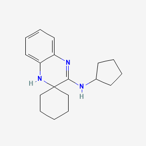 molecular formula C18H25N3 B7875892 N-cyclopentylspiro[4H-quinoxaline-3,1'-cyclohexane]-2-amine 