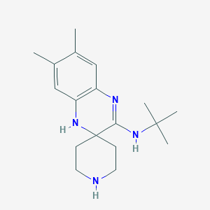 molecular formula C18H28N4 B7875908 N-tert-butyl-6,7-dimethylspiro[4H-quinoxaline-3,4'-piperidine]-2-amine 