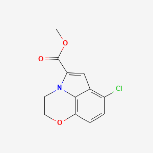 molecular formula C12H10ClNO3 B7876121 Methyl 7-chloro-2,3-dihydro[1,4]oxazino[2,3,4-hi]indole-5-carboxylate 