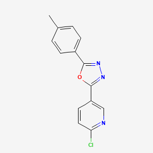 molecular formula C14H10ClN3O B7876362 2-Chloro-5-[5-(4-methylphenyl)-1,3,4-oxadiazol-2-YL]pyridine 