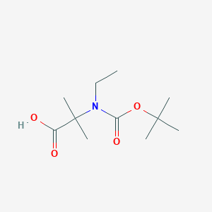molecular formula C11H21NO4 B7876551 2-[Boc-(ethyl)amino]-2-methylpropanoic acid 