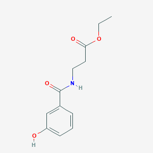 molecular formula C12H15NO4 B7876561 ethyl 3-[(3-hydroxybenzoyl)amino]propanoate 