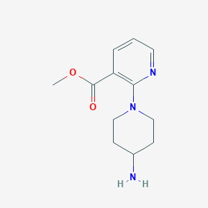molecular formula C12H17N3O2 B7876625 Methyl 2-(4-aminopiperidin-1-yl)nicotinate 